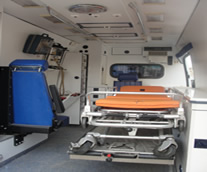 Internal view ambulance
